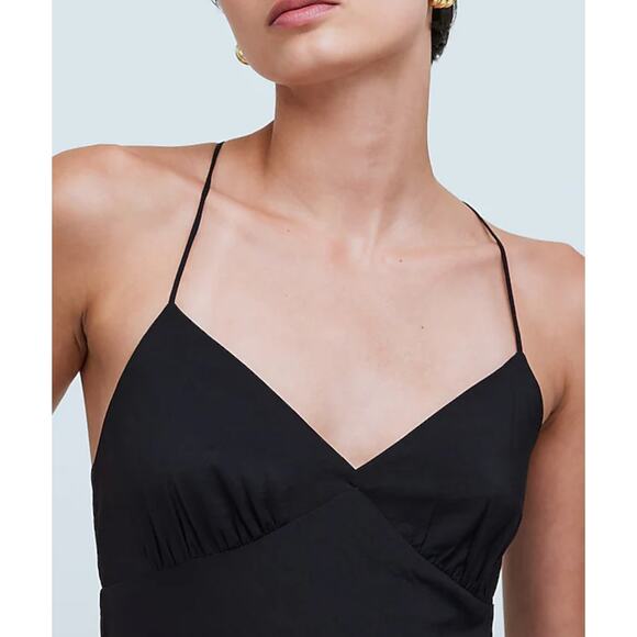 Madewell Sleek Black Midi Dress - Picture 5 of 15